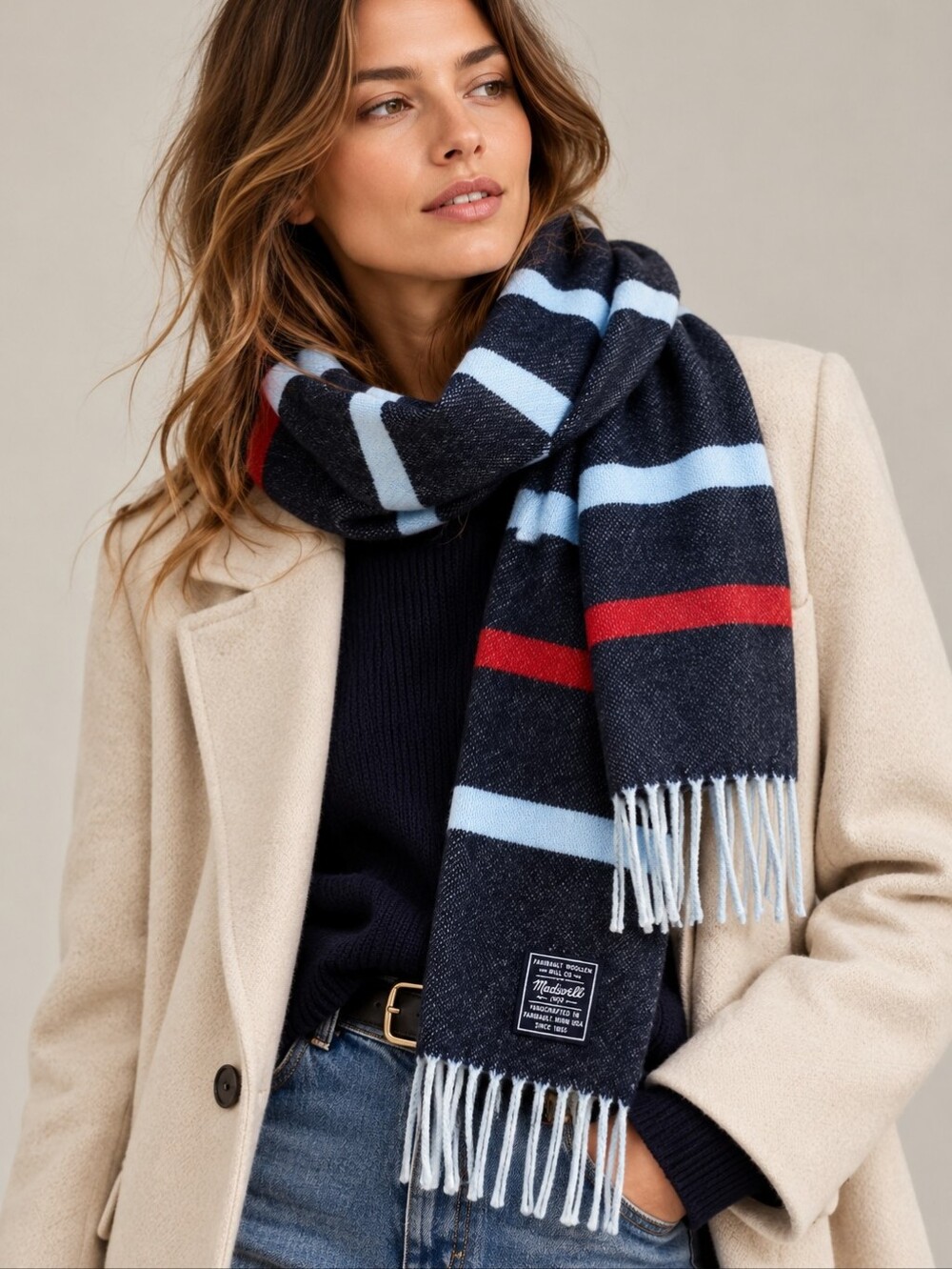 FARIBAULT WOOLEN MILL COMPANY x MADEWELL Heritage Wool Fringed Scarf